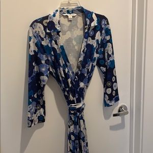 DVF full length wrap dress